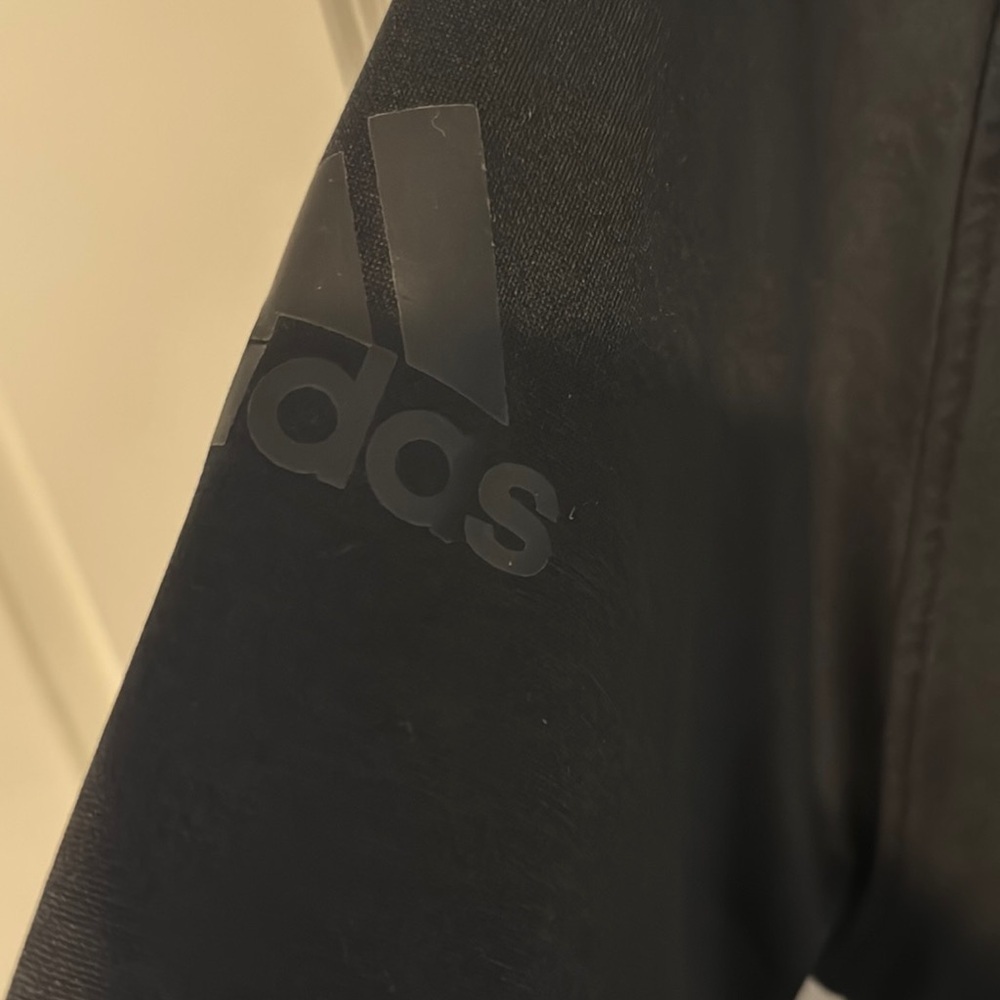 Adidas Black Hoodie with White Stripes - Picture 8 of 8